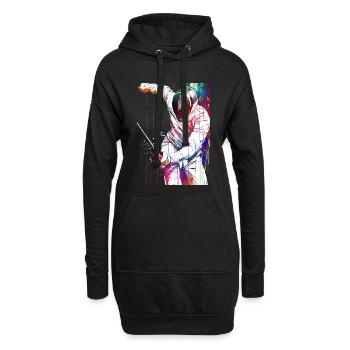 L’art sportif d’escrime #fencing #sport - Sweat-shirt à capuche long Femme - noir - Devant
