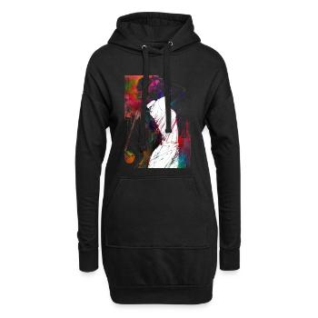 Golfspieler #golf - Hoodie-Kleid - Schwarz - Vorne