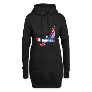 Eishockeyspieler-Sportkunst #hockey #sport - Hoodie-Kleid - Schwarz - Vorne