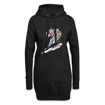 Patinage de vitesse sportif - Sweat-shirt à capuche long Femme - noir - Devant