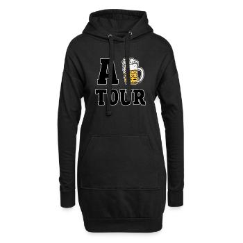 Abiertour - A Bier Tour witziges Abitur Abishirt - Hoodie-Kleid - Schwarz - Vorne