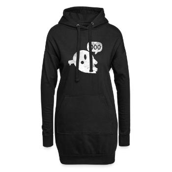 Chemise fantôme BOO Cadeau Ghost T-Shirt - Sweat-shirt à capuche long Femme - noir - Devant