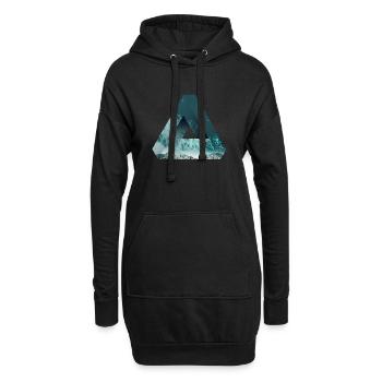 Penrose Dreieck Optische Täuschung Meer und Natur - Hoodie-Kleid - Schwarz - Vorne