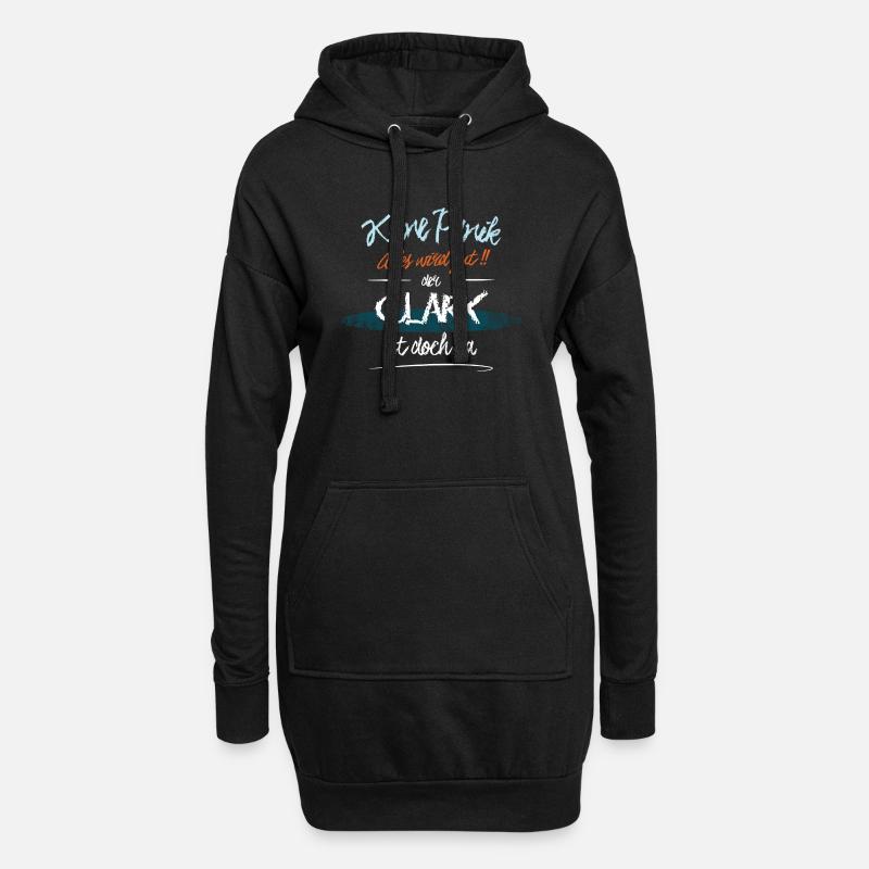 Clark - Keine Panik. Alles wird gut - Hoodie-Kleid - Schwarz