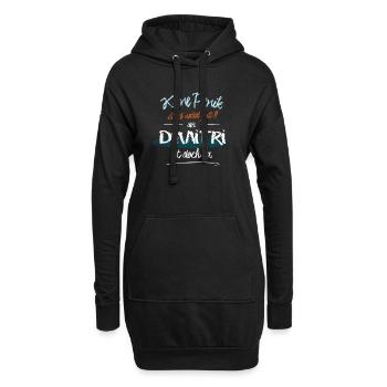 Dimitri - Keine Panik. Alles wird gut - Hoodie-Kleid - Schwarz - Vorne