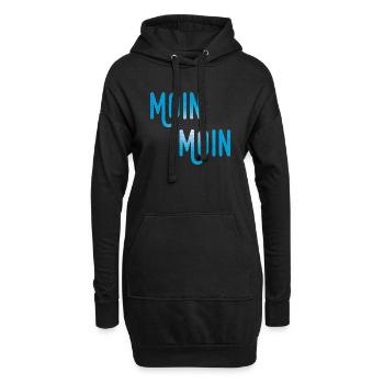 Moin Moin - Hoodie-Kleid - Schwarz - Vorne