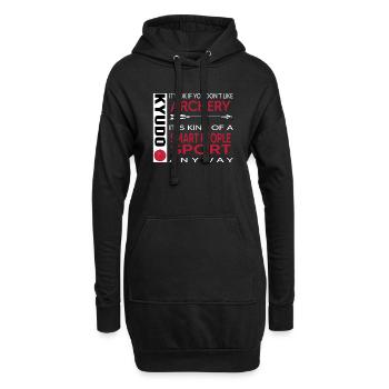 kyudo japanischer bogenschütze kanji kyudomeister - Hoodie-Kleid - Schwarz - Vorne