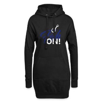 FISH ON ! - Hoodie-Kleid - Schwarz - Vorne