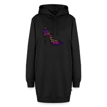 Schuh Dark - Hoodie-Kleid - Schwarz - Vorne - AI Model Female 172 light (172cm)