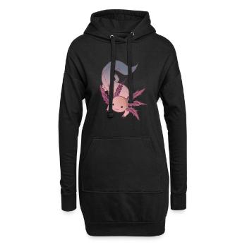 Axolotl Ambystoma Kawaii Tiere Amphibien Züchter - Hoodie-Kleid - Schwarz - Vorne