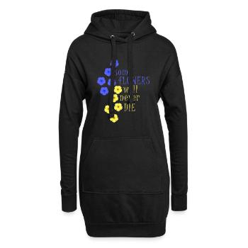 ukraine frieden kiew krim free ukrain flower - Hoodie-Kleid - Schwarz - Vorne