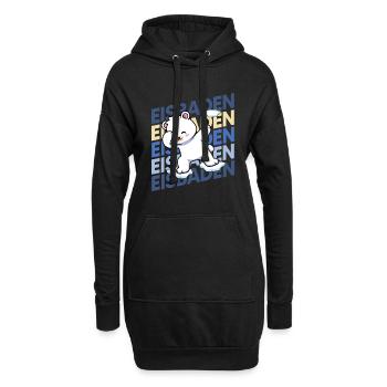 Eisbader coolest Eisbär beim Winterschwimmen - Hoodie-Kleid - Schwarz - Vorne
