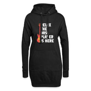 Relax Der Bassist ist da Lustige Musik Bassist - Hoodie-Kleid - Schwarz - Vorne