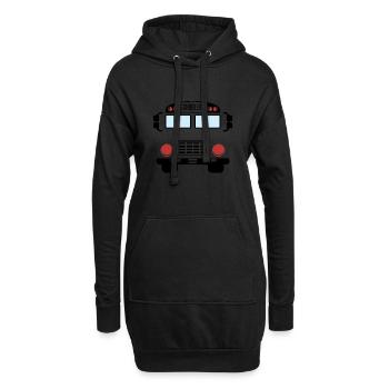 Costume d’autobus scolaire drôle Chauffeur d’autobus scolaire jaune - Sweat-shirt à capuche long Femme - noir - Devant