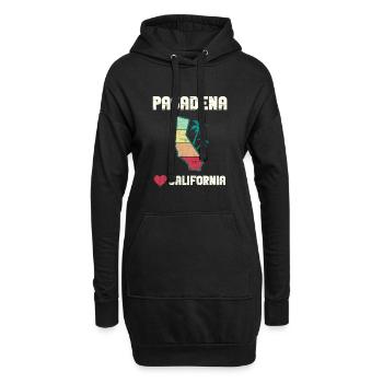 Retro Love Pasadena Californie CA Cali Vintage - Sweat-shirt à capuche long Femme - noir - Devant