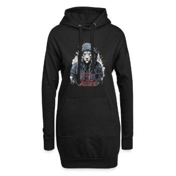 Lion Africa Cat - soyez un lion jungle - Sweat-shirt à capuche long Femme - noir - Devant