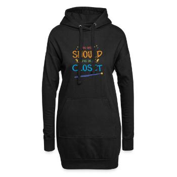 Personne ne devrait vivre dans un placard - Égalité LGBTQ - Sweat-shirt à capuche long Femme - noir - Devant