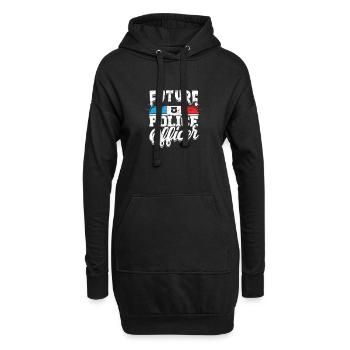 Futur policier Ma carrière - Correctionnel - Sweat-shirt à capuche long Femme - noir - Devant