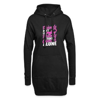 Freunde lassen Freunde nicht alleine gegen Krebs kämpfen - - Hoodie-Kleid - Schwarz - Vorne