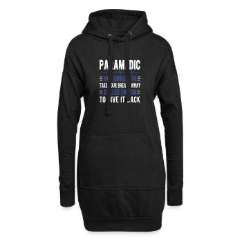 Notfallsanitäter Paramedic Rettungskraft Sanitäter - Hoodie-Kleid - Schwarz - Vorne