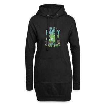 Je suis si heureux que je pourrais juste chier - charmant - Sweat-shirt à capuche long Femme - noir - Devant