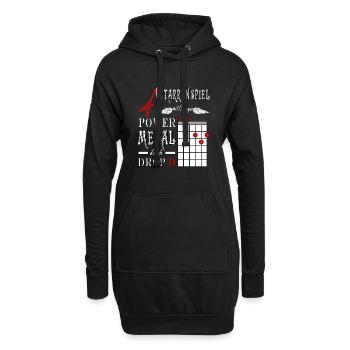 Gitarrenspiel mit Energie Powermetal durch drop D - Hoodie-Kleid - Schwarz - Vorne