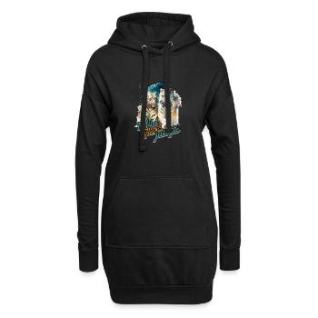Ich habe eine Küche, weil sie mit dem Haus kam - - Hoodie-Kleid - Schwarz - Vorne