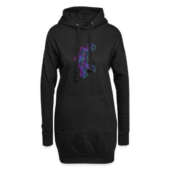 Basketball - Baller - Sports Passion - Hoodie-Kleid - Schwarz - Vorne