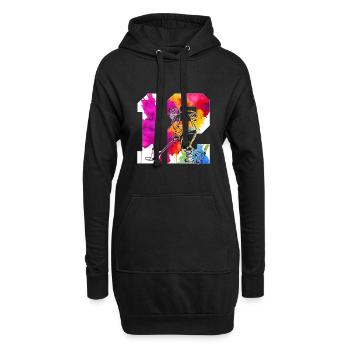 NUMMER 12 EISHOCKEY 12. GEBURTSTAG - Hoodie-Kleid - Schwarz - Vorne