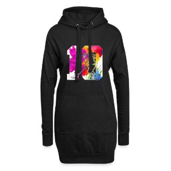 NUMMER 10 EISHOCKEY 10. GEBURTSTAG - Hoodie-Kleid - Schwarz - Vorne