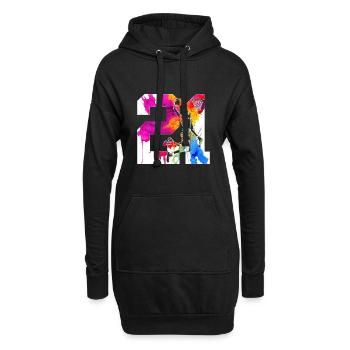 21E ANNIVERSAIRE BASKET-BALL NUMÉRO 21 - Sweat-shirt à capuche long Femme - noir - Devant