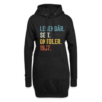 55 Jahre Legendär Seit Oktober 1967 55. Geburtstag - Hoodie-Kleid - Schwarz - Vorne