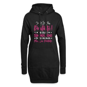 Ein mehr als perfekter Skifahrer, ein Traumberuf - Hoodie-Kleid - Schwarz - Vorne