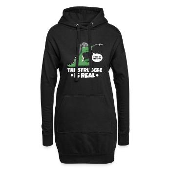 The Struggle Is Real Sword Fighting Fencer - Hoodie-Kleid - Schwarz - Vorne