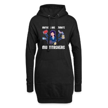 Multitasking for Mother's Day - Hoodie Dress - black - Front