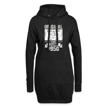 Original Juin 1950 72ème Anniversaire Cadeau Hommes - Sweat-shirt à capuche long Femme - noir - Devant