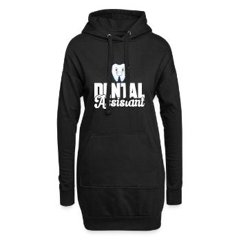 Assistante dentaire Assistante dentaire - Sweat-shirt à capuche long Femme - noir - Devant