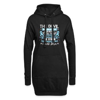 Darmkrebs-Krieger - Hoodie-Kleid - Schwarz - Vorne