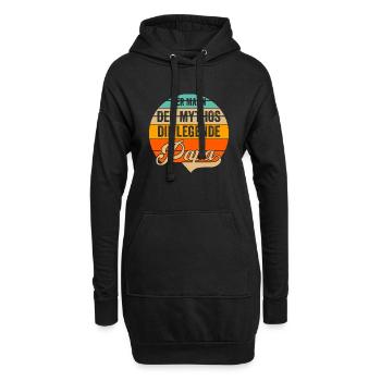 Papa Vater Vatertag - Hoodie-Kleid - Schwarz - Vorne