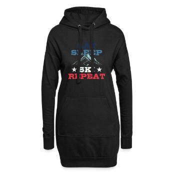 Manger Dormir Ski Répéter - Ski - Ski - Sweat-shirt à capuche long Femme - noir - Devant
