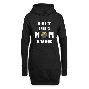 Beste Mops Mama aller Zeiten Muttertag Hunde Mops - Hoodie-Kleid - Schwarz - Vorne