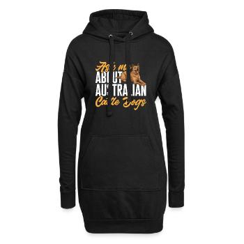 Australian Cattle Dog Red Blue Heeler - Hoodie-Kleid - Schwarz - Vorne