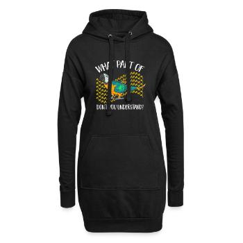 Gelbbrustara Papagei Blue And Yellow Macaw - Hoodie-Kleid - Schwarz - Vorne