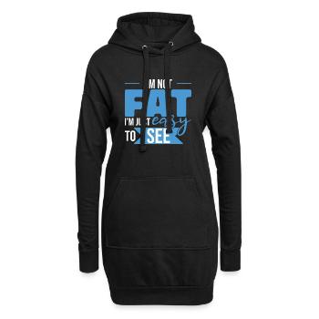 Drôle d’amoureux de la fête des pères - Sweat-shirt à capuche long Femme - noir - Devant
