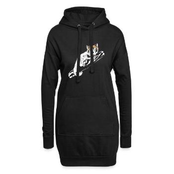 Planeur à tête courte Planeur à sucre - Sweat-shirt à capuche long Femme - noir - Devant