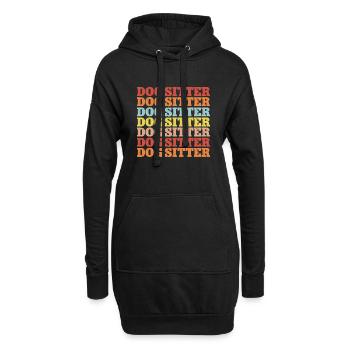 Haustierbetreuung Katze Hund Haustiersitter - Hoodie-Kleid - Schwarz - Vorne