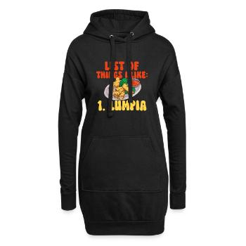 Lumpia Cuisine philippine Philippines - Sweat-shirt à capuche long Femme - noir - Devant