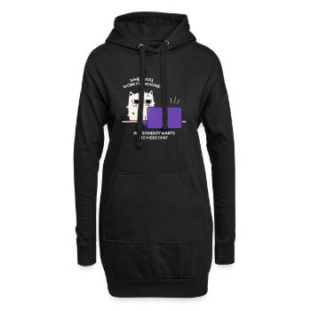 Work Video Chats Design für stolze Pinoys - Hoodie-Kleid - Schwarz - Vorne