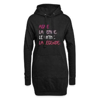 Aspie - Sweat-shirt à capuche long Femme - noir - Devant