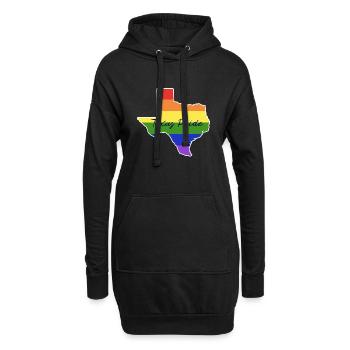 Carte du Texas en arc-en-ciel pour les fiers - Sweat-shirt à capuche long Femme - noir - Devant